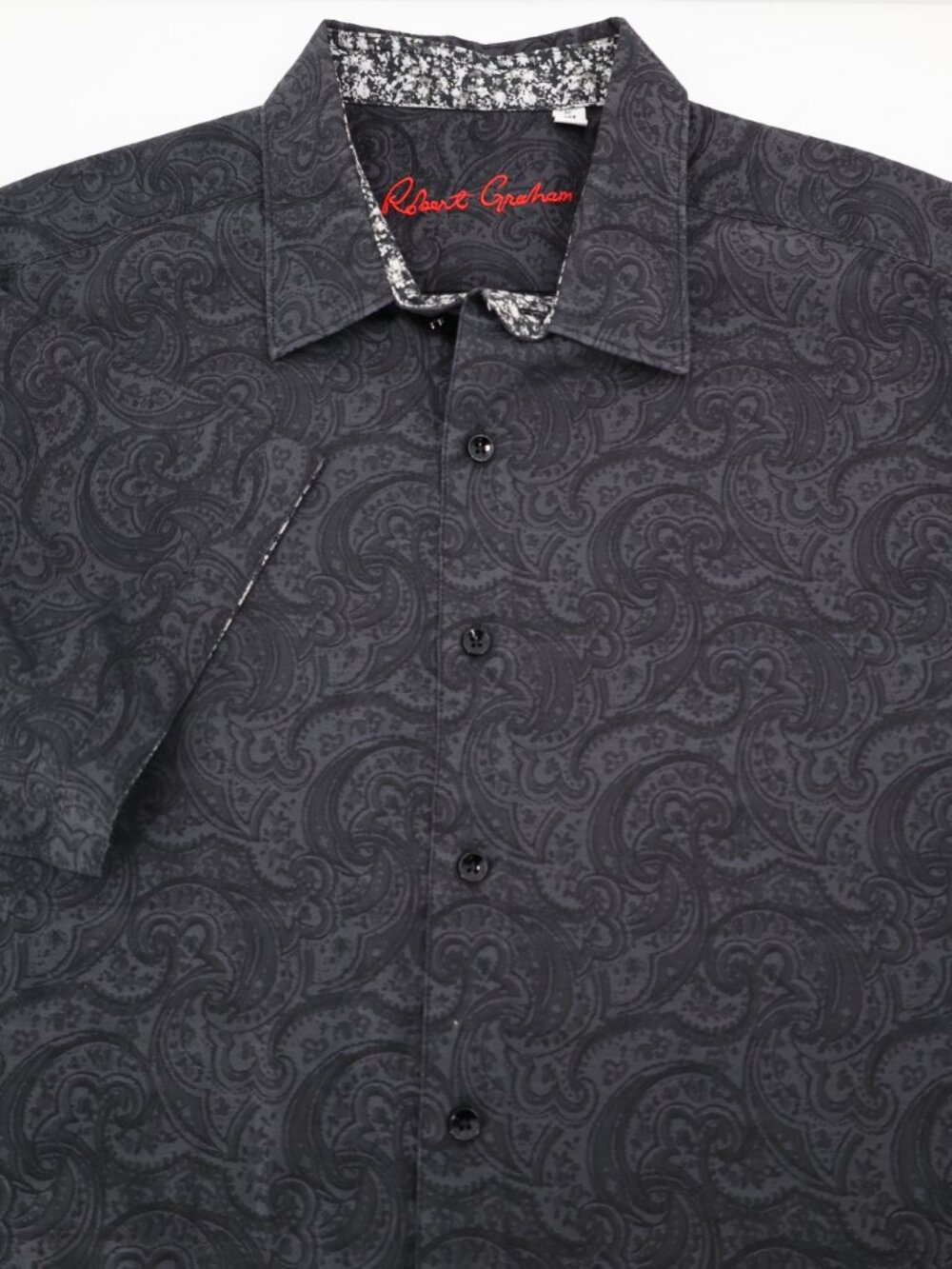 Robert Graham Shirt Mens 2XL Classic Cotton Paisley embossed baroque jacquard